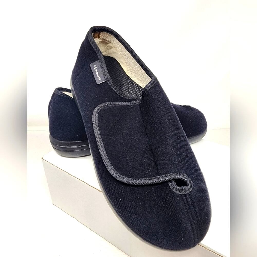 New Schawos Black Slipons Stretch Orthopedic Shoes Comfort 889 Men's Size 9.5